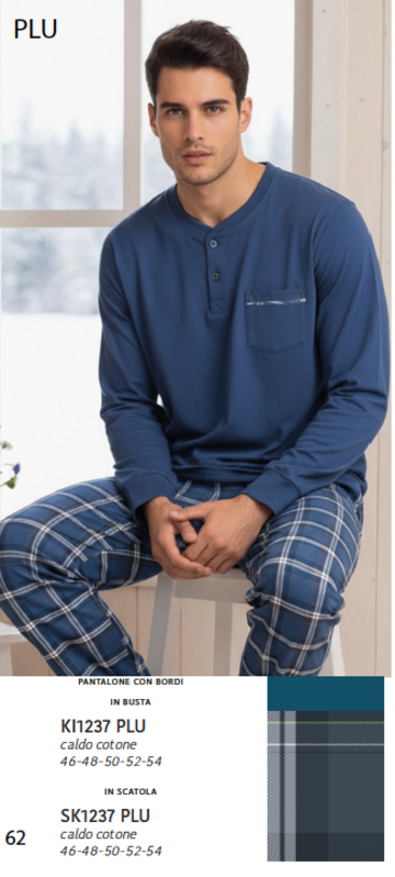 KAREKI1237PLU- ki 1237 plu pigiama uomo interlock - Fratelli Parenti